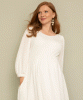 Isla Ribbed Jersey Dress (Ivory) by Tiffany Rose