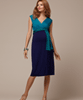 Jewel Block Maternity Dress Biscay Blue by Tiffany Rose
