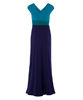 Jewel Block Maternity Maxi Dress Biscay Blue by Tiffany Rose
