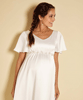 Umstandsbrautkleid Keira aus Satinkrepp in Elfenbein / Weiß by Tiffany Rose