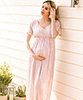 Kimono Maternity Maxi Dress Dotty Pink by Tiffany Rose