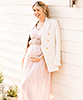Kimono Maternity Maxi Dress Dotty Pink by Tiffany Rose