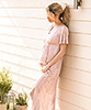 Kimono Maternity Maxi Dress Dotty Pink by Tiffany Rose