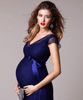 Kristin Maternity Gown Long Indigo Blue by Tiffany Rose