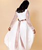 Robe de mariée Grossesse Leah longue en mousseline et en dentelle blanc ivoire by Tiffany Rose