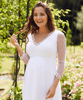 Lily Maternity Wedding Dress Short White Snow by Tiffany Rose