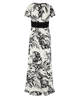 Lizzy Maternity Maxi Dress Monochrome Forest by Tiffany Rose