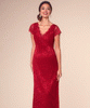 Laura Maternity Lace Gown Long Scarlet by Tiffany Rose