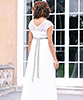 Umstandsbrautkleid Lillian aus Spitze in Lang Elfenbein-Weiß by Tiffany Rose