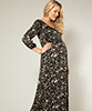 Lucy Maxi Dress Black Floral Blush from Tiffany Rose