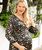 Lucy Maxi Dress Black Floral Blush from Tiffany Rose