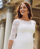 Lucia Gravid Bröllopsklänning Lång elfenbensvit by Tiffany Rose
