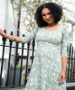 Naomi Nursing Dress (Botanical Green) from Tiffany Rose