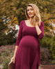 Naomi Maternity Nursing Dress Mulberry by Tiffany Rose