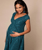 Nicola Maternity Lace Dress short Ocean Green by Tiffany Rose
