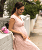 Nicola Lace Maternity Dress in Pearl Pink by Tiffany Rose