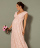 Nicola Maternity Lace Gown Pearl Pink by Tiffany Rose