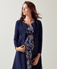 Roma Maternity Dress Coat Midnight Blue by Tiffany Rose