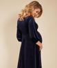 Roxie Velvet Maternity Dress Sapphire Blue by Tiffany Rose