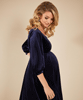 Roxie Velvet Maternity Dress Sapphire Blue by Tiffany Rose