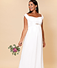 Robe de Mariée de Maternité Sadie longue à décolleté en cœur (blanc ivoire) by Tiffany Rose