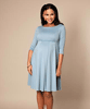 Sienna Maternity Dress Short Cashmere Blue by Tiffany Rose