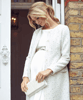 Sienna Maternity Dress Short Cream by Tiffany Rose
