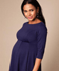 Sienna Maternity Dress Short Navy Blue by Tiffany Rose