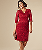 Suzie Maternity Dress Short Deep Red by Tiffany Rose
