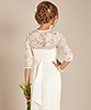 Robe de Mariée Grossesse Suzie Mi-Longue Blanc Ivoire by Tiffany Rose