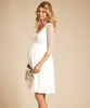 Silvia Polka Dot Maternity Dress Ivory by Tiffany Rose