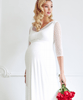 Silvia Umstandsmoden Brautkleid lang in Elfenbein by Tiffany Rose
