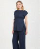 ATTESA Aurelia Pleated Maternity Blouse from Tiffany Rose