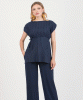 ATTESA Aurelia Pleated Maternity Blouse from Tiffany Rose