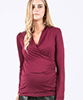 Jennifer Crossover Maternity and Nursing Top (Bordeaux) by Tiffany Rose