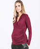 Jennifer Crossover Maternity and Nursing Top (Bordeaux) by Tiffany Rose