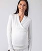 Jennifer Crossover Maternity and Nursing Top (Ivory) by Tiffany Rose
