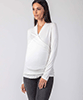 Jennifer Crossover Maternity and Nursing Top (Ivory) by Tiffany Rose