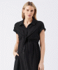 RIPE Colette Tie Up Linen Dress (Black) from Tiffany Rose