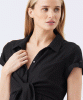 RIPE Colette Tie Up Linen Dress (Black) from Tiffany Rose