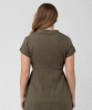 Colette Tie Up Linen Dress (Olive) by Tiffany Rose