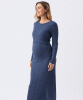 RIPE Eden Knit Nursing Dress (Denim Marle) from Tiffany Rose