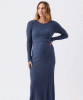 RIPE Eden Knit Nursing Dress (Denim Marle) from Tiffany Rose