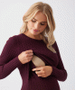 RIPE Eden Knit Nursing Dress (Maroon) from Tiffany Rose