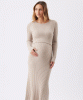 RIPE Eden Knit Nursing Dress (Stone) from Tiffany Rose