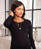 Kate Long Sleeve Maternity Top (Black) by Tiffany Rose