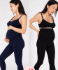 Amia 2pk Seamless Maternity Leggings (Black and Navy) by Tiffany Rose