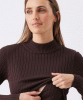 RIPE Nella Rib Nursing Knit Dress (Cocoa) from Tiffany Rose