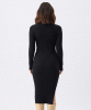 RIPE Nella Rib Nursing Knit Dress (Black) from Tiffany Rose