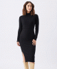 RIPE Nella Rib Nursing Knit Dress (Black) from Tiffany Rose